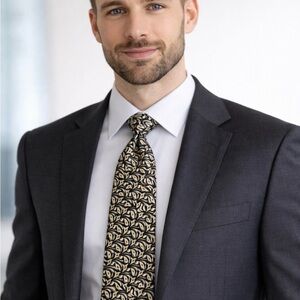 Haggar Clothing Co City Casual 100% Silk Tie Made in USA